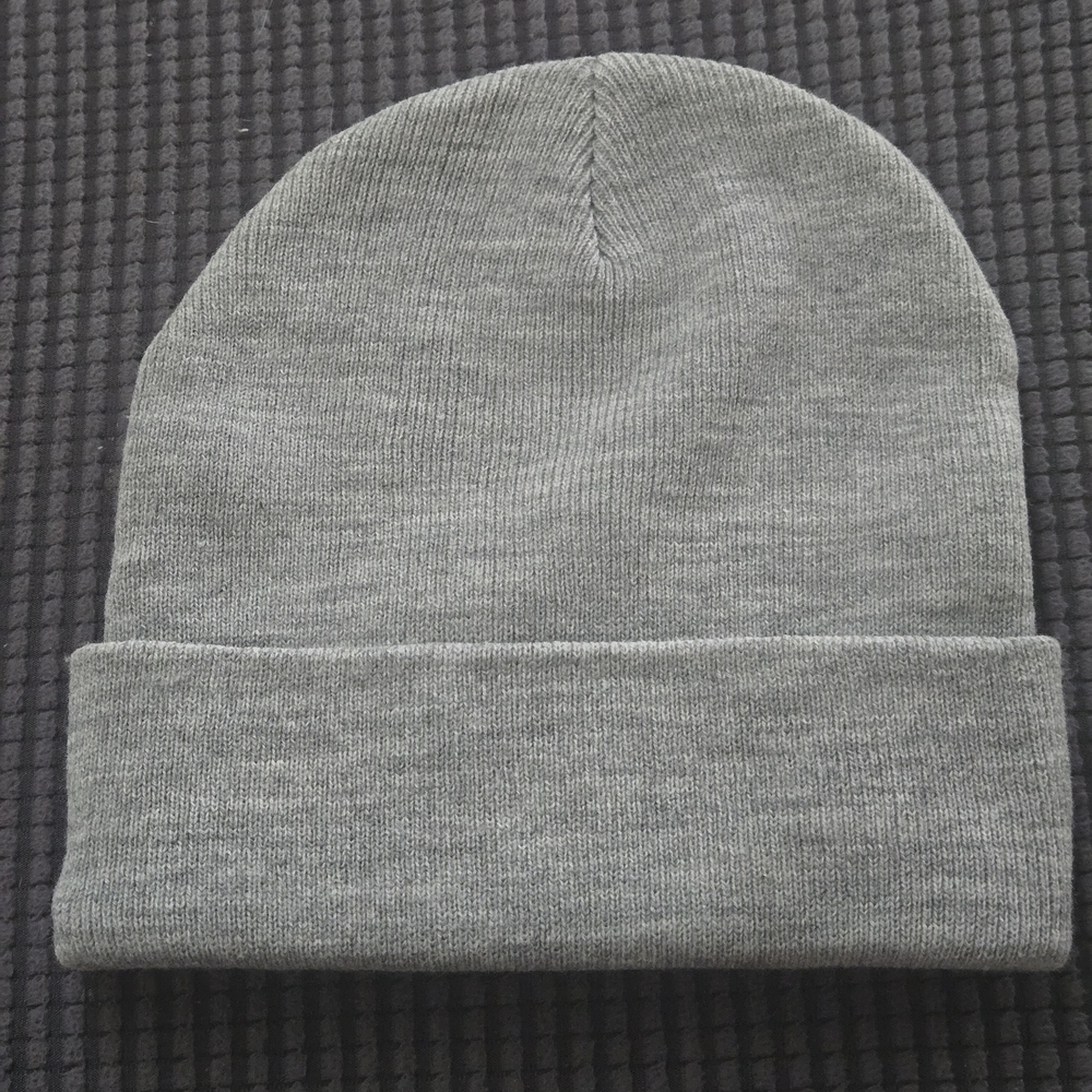 Ed Hardy Gray Beanie with Tiger and Rose Embroidery - Picture 2 of 5